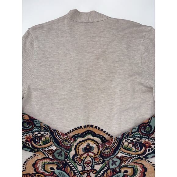 Chicos Womens Open Front Long Sweater Cardigan Medium (Size 1) Boho Earth Tones - Picture 8 of 11